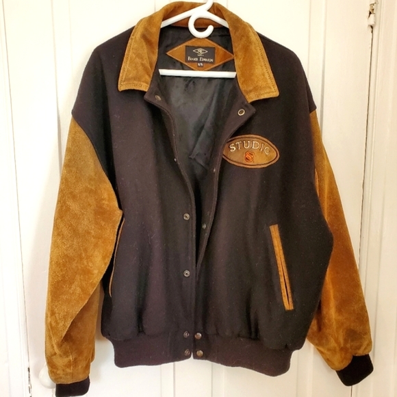 NHL Vintage Wool and Leather Bomber - Black and brown - XL - Picture 4 of 6
